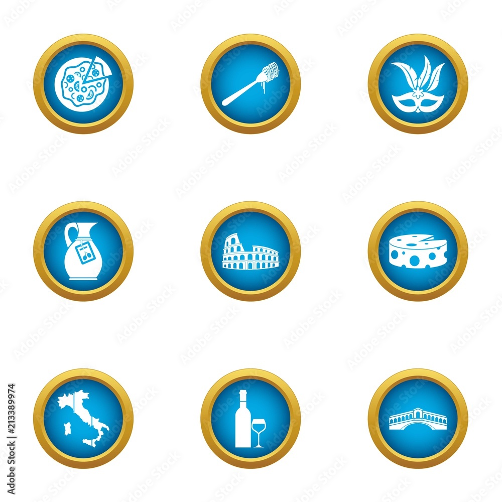 Sweetness icons set. Flat set of 9 sweetness vector icons for web isolated on white background Sweetness icons set. Flat set of 9 sweetness vector icons for web isolated on white background