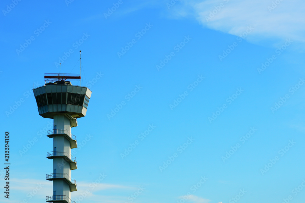AERONAUTICAL RADIO's high sky tower at aitport location AERONAUTICAL RADIO's high sky tower at aitport location