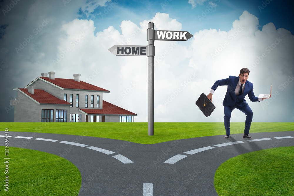 Work life or home balance business concept Work life or home balance business concept