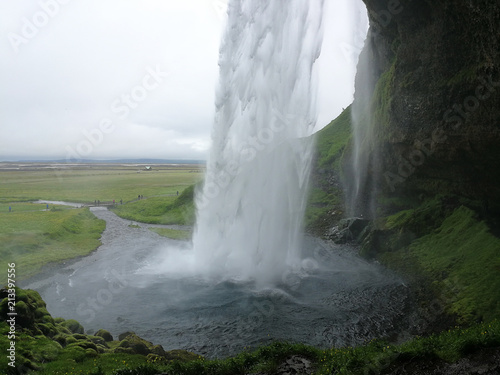 The imposing Seljalandsfoss waterfall in Iceland