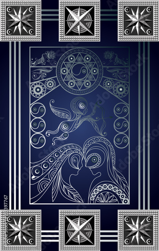 Graphical illustration of a Tarot card 2_2