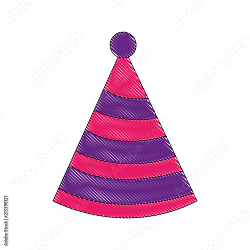 party hat accessory with stripes birthday