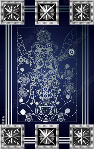Graphical illustration of a Tarot card 5_2