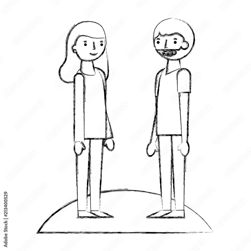 young couple together characters young couple together characters