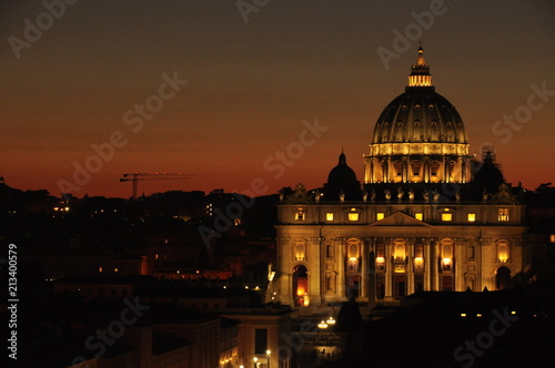 golden basilica by nighttime