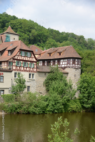 Ufer des Kocher in Schwäbisch Hall