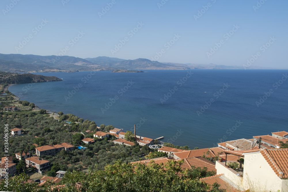 landscape from molyvos castle