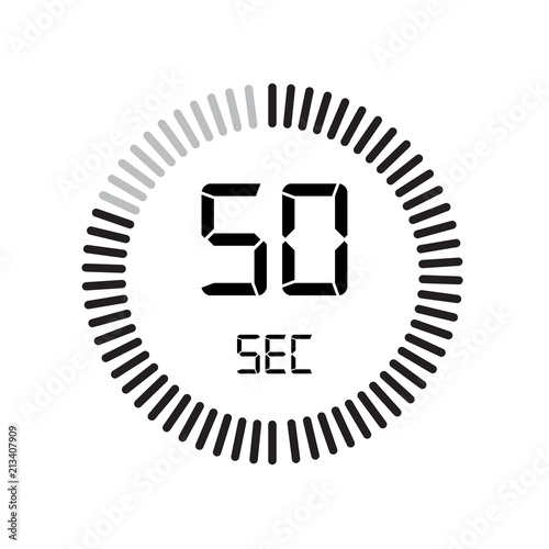 Ícone do cronômetro 50 minutos 50 segundos ou 10 - Stockphoto