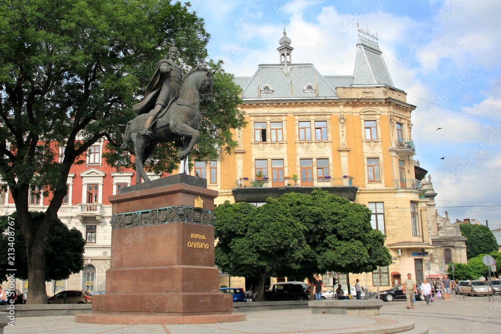 The Monument of king Daniel of Galicia in Lviv, Ukraine