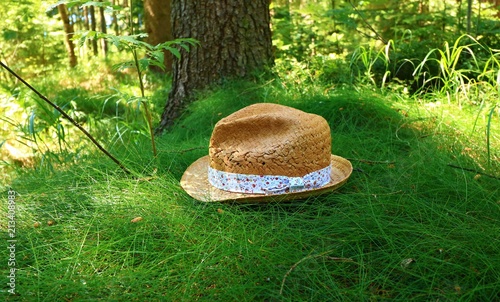 Hat in the grass