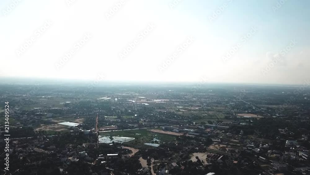 A high view of Siem Reap with all the temples A high view of Siem Reap with all the temples