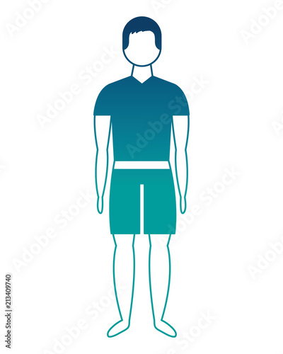 male figure character in short swimsuit