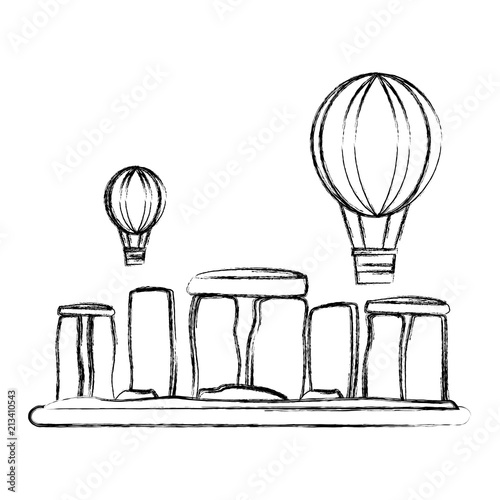 stonehenge landmark monument england hot air balloons