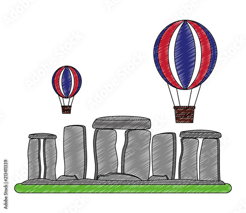 stonehenge landmark monument england hot air balloons