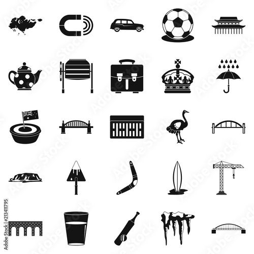 Relocation icons set. Simple set of 25 relocation vector icons for web isolated on white background