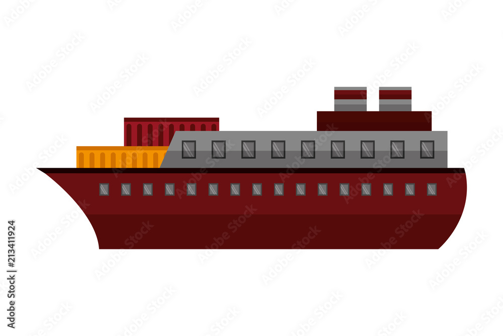 Obraz premium container ship boat transport maritime