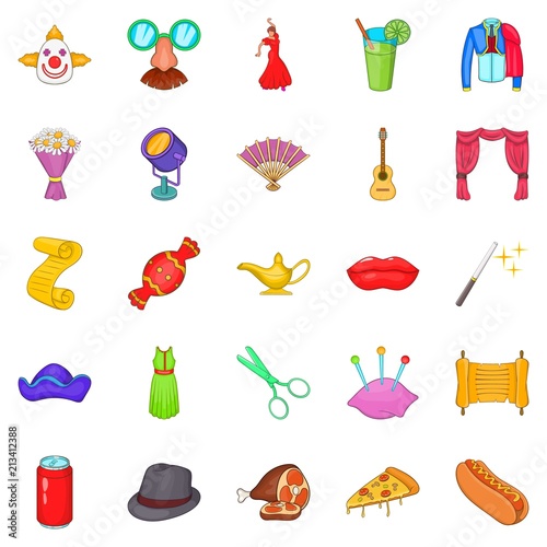 Gladden icons set. Cartoon set of 25 gladden vector icons for web isolated on white background