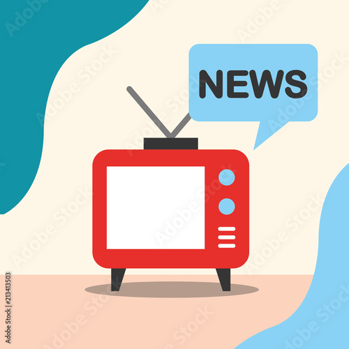 news communication relate television signal information vector illustration