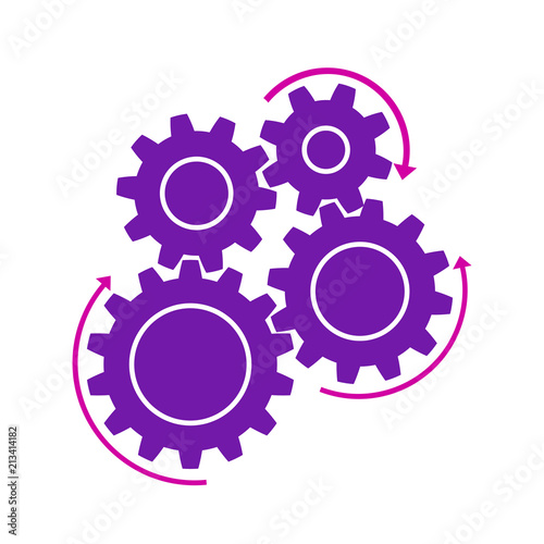 Realization concept, clockwork, teamwork - stock vector