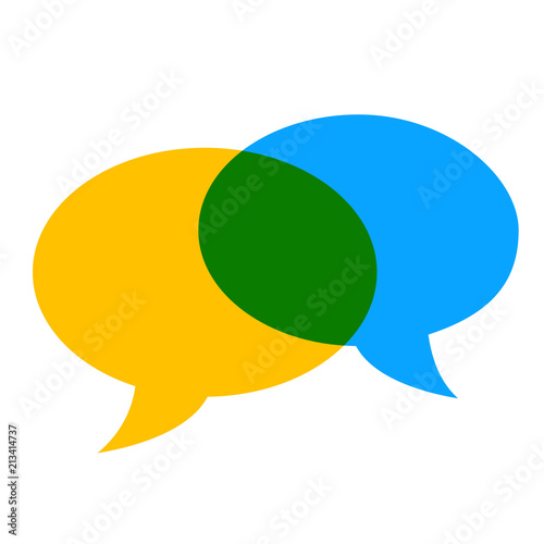 Communication icons in a pair, chat sign - vector