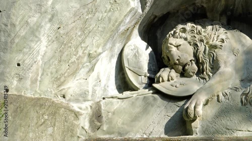 Famous Lion Monument (1820) by Bertel Thorvaldsen, Lucerne, Switzerland