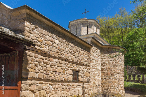 Panoramic view of Medieval Temski monastery St. George  Pirot Region  Republic of Serbia