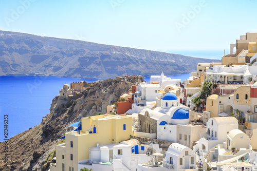 Cityscape of greek village Oia in Santorini, Greece