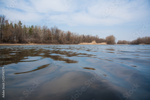 Fototapeta Naklejka Na Ścianę i Meble -  Sprin flood on river