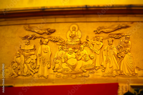 Joyful Golden Buddha Art