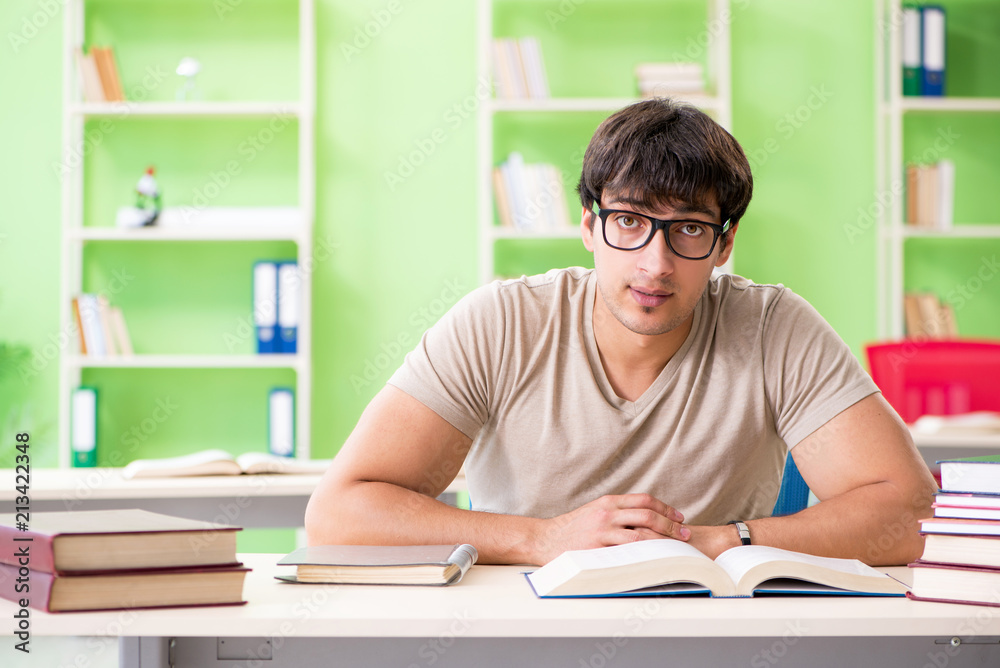 Student preparing for university exams Student preparing for university exams