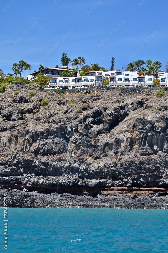 Fototapeta premium Insel La Gomera - am atlantischen Ozean / Atlantik in Playa Santiago - Jardin Tecina - Spanien