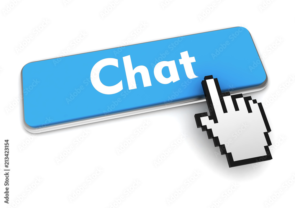 chat button concept 3d illustration chat button concept 3d illustration