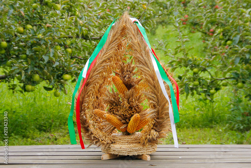 Harvest festival wreath - traditional Polish country culture happening decoration