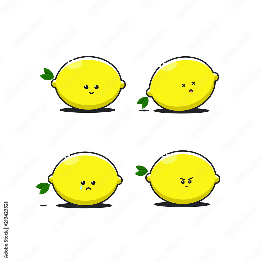 Obraz premium Lemon icon Illustration vector set