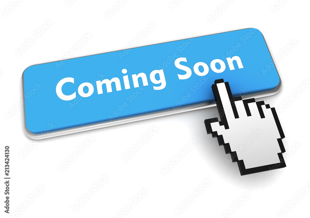 coming soon button concept 3d illustration coming soon button concept 3d illustration