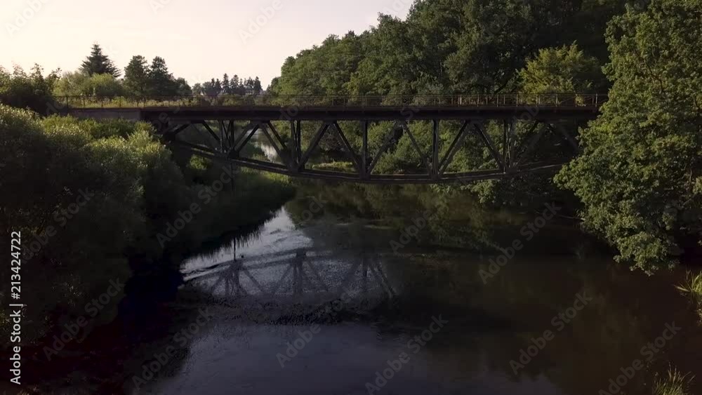 old iron bridge over the river old iron bridge over the river