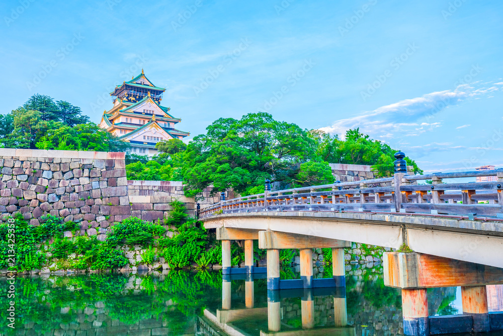Naklejka premium 大阪城の風景