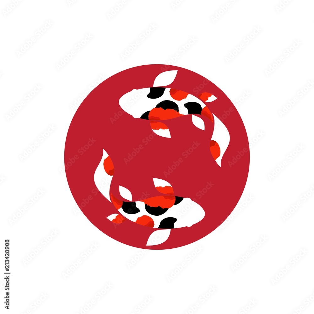 Koi Fishes Logo. Luck, prosperity and good fortune. Koi Fishes Logo. Luck, prosperity and good fortune.