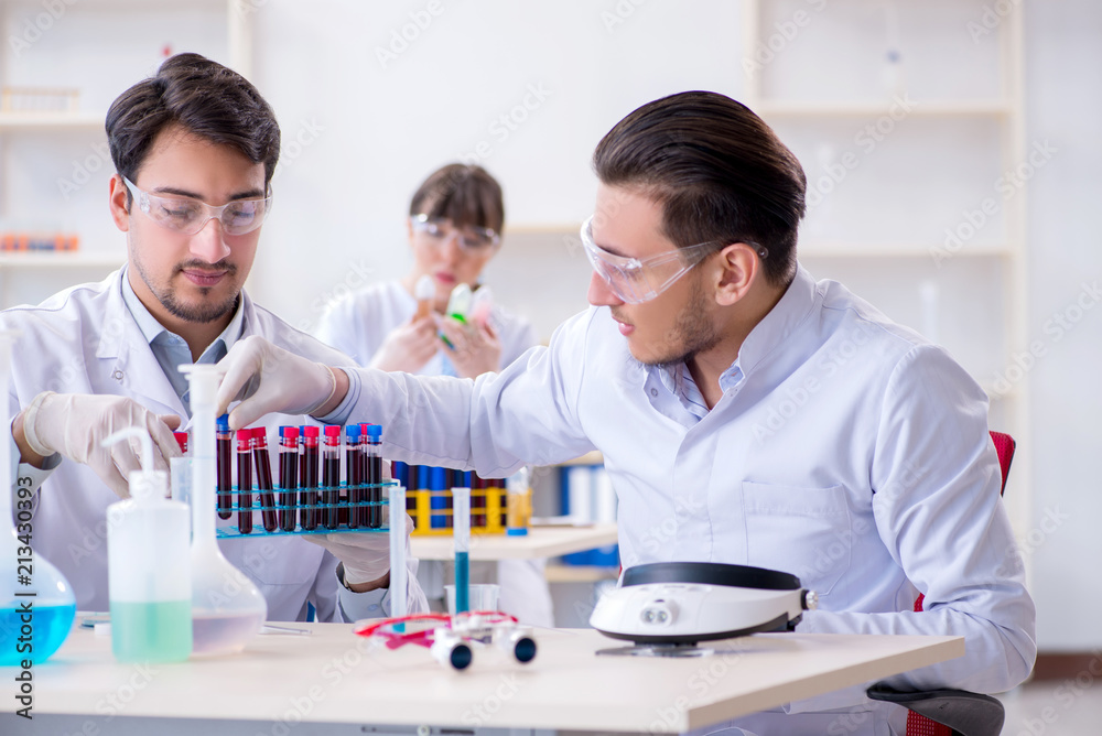 Team of chemists working in the lab Team of chemists working in the lab