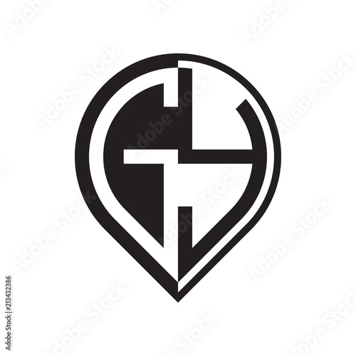 Free Download initial letter pin logo black - GFXLoad
