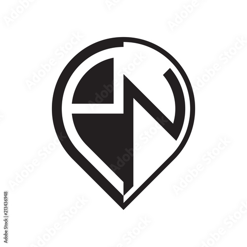 Free Download initial letter pin logo black - GFXLoad