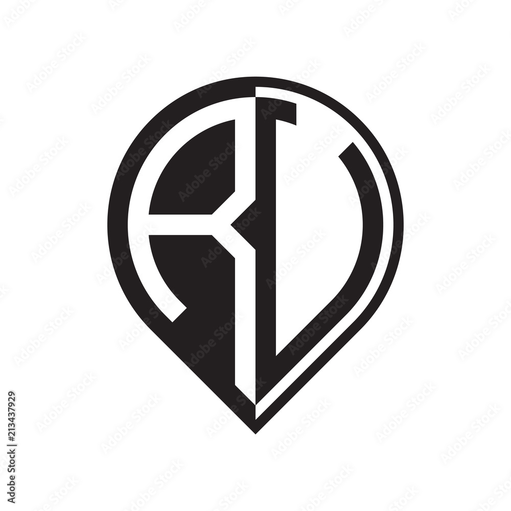 initial letter pin logo black initial letter pin logo black