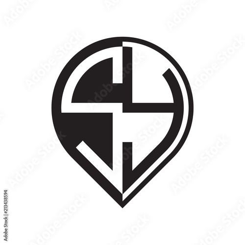 Free Download initial letter pin logo black - GFXLoad