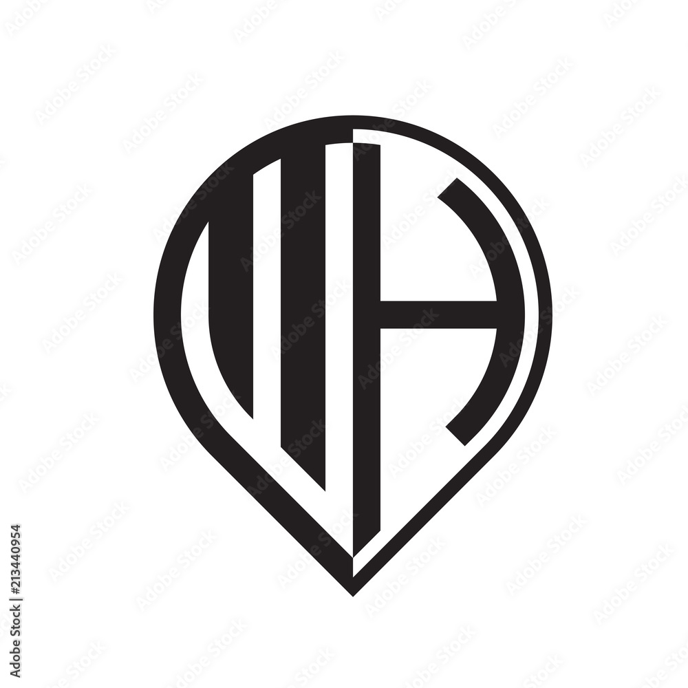 initial letter pin logo black initial letter pin logo black