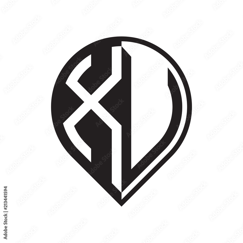 initial letter pin logo black initial letter pin logo black