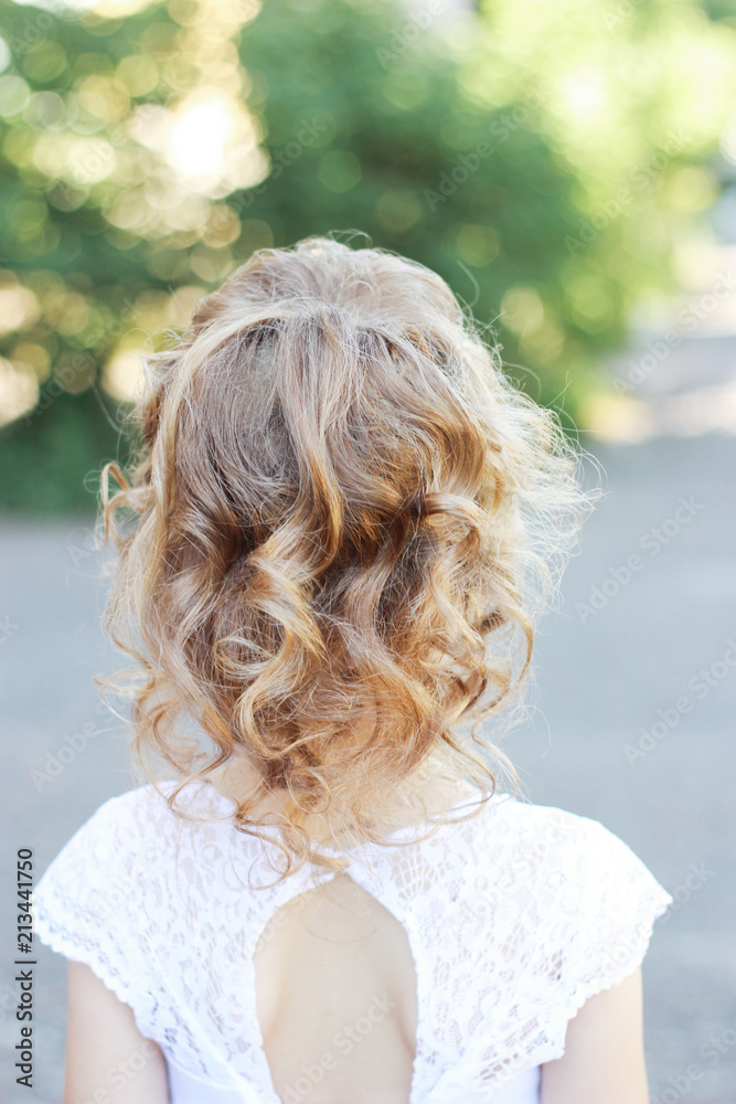 hairstyle. young and carefree. little girl with cute hairstyle. hairstyle of child in hairdresser hairstyle. young and carefree. little girl with cute hairstyle. hairstyle of child in hairdresser