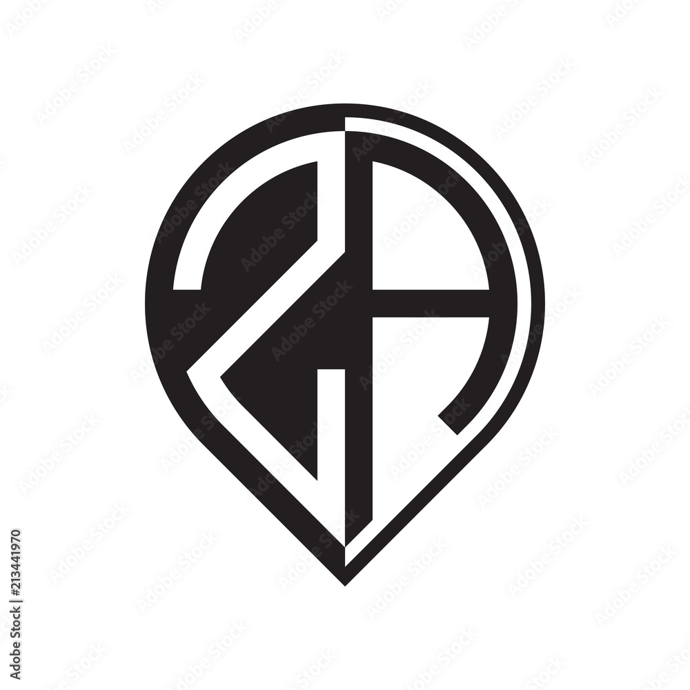 initial letter pin logo black initial letter pin logo black