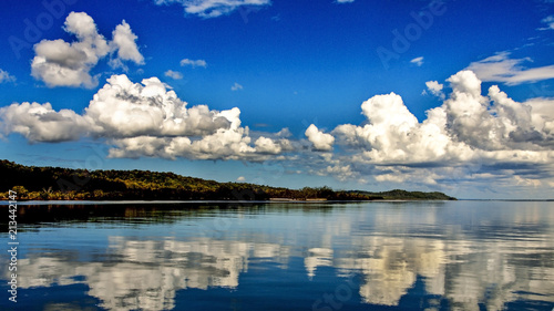 Magnificent white cloud in blue sky. Australia. photo