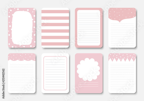 design elements for notebook, diary, stickers and other template.vector,illustration.