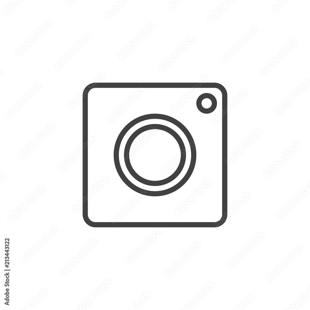 Photo Camera outline icon. linear style sign for mobile concept and web design. App camera simple line vector icon. Symbol, logo illustration. Pixel perfect vector graphics Photo Camera outline icon. linear style sign for mobile concept and web design. App camera simple line vector icon. Symbol, logo illustration. Pixel perfect vector graphics